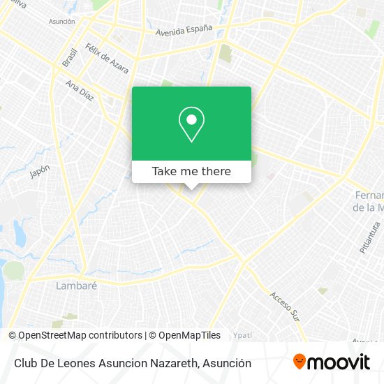 Club De Leones Asuncion Nazareth map