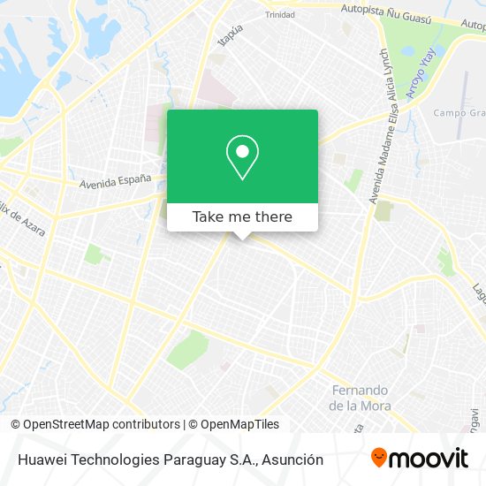 Huawei Technologies Paraguay S.A. map