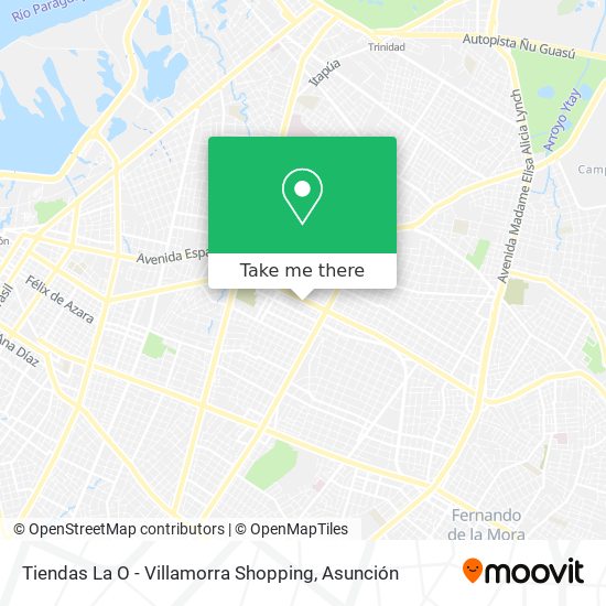 Tiendas La O - Villamorra Shopping map