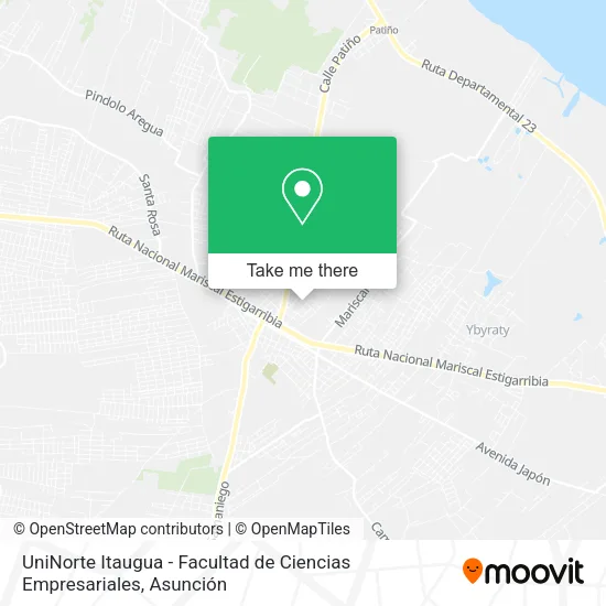 Mapa de UniNorte Itaugua - Facultad de Ciencias Empresariales