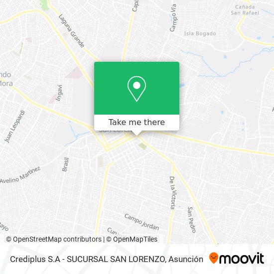 Mapa de Crediplus S.A - SUCURSAL SAN LORENZO