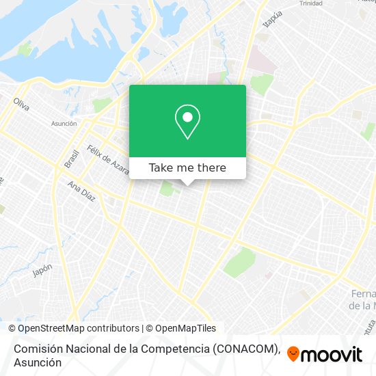 Comisión Nacional de la Competencia (CONACOM) map