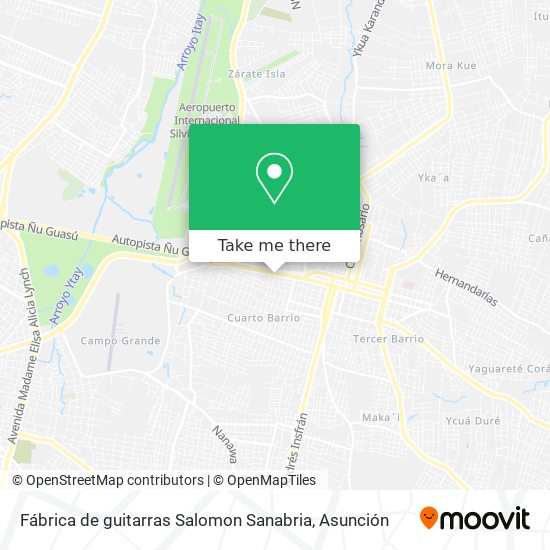 Fábrica de guitarras Salomon Sanabria map