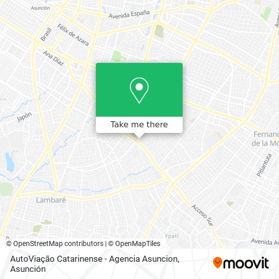 AutoViação Catarinense - Agencia Asuncion map