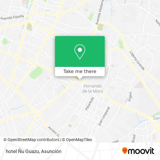 Mapa de hotel Ñu Guazu