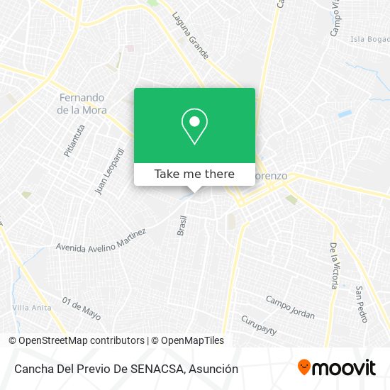 Cancha Del Previo De SENACSA map