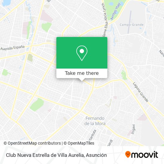 Club Nueva Estrella de Villa Aurelia map