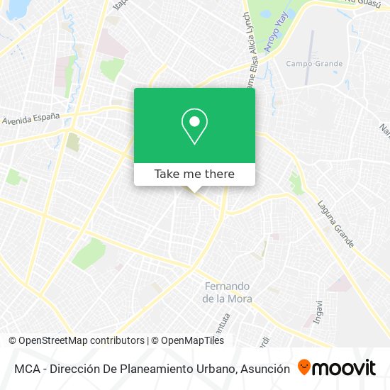 MCA - Dirección De Planeamiento Urbano map