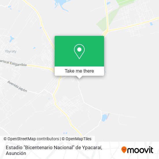 Mapa de Estadio "Bicentenario Nacional" de Ypacaraí