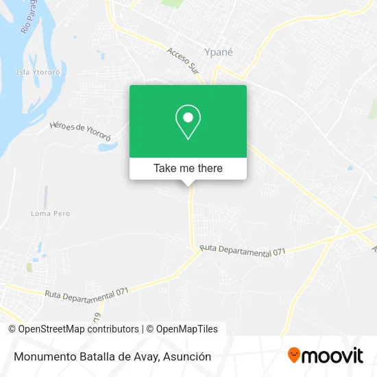 Mapa de Monumento Batalla de Avay