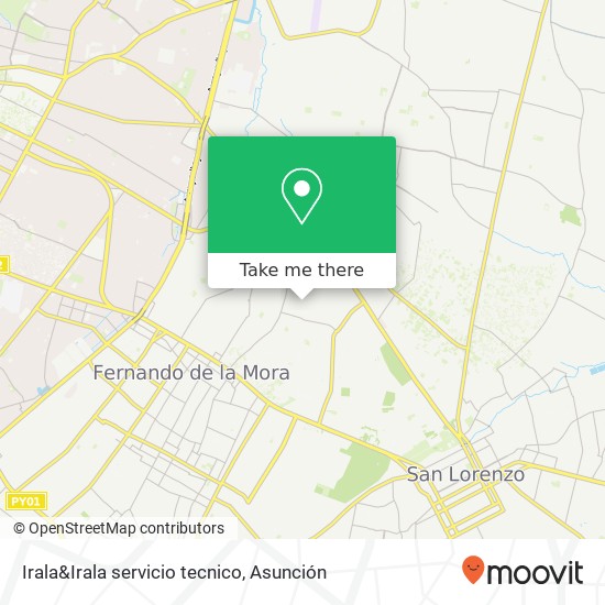 Irala&Irala servicio tecnico map