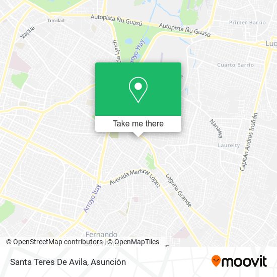 Santa Teres De Avila map