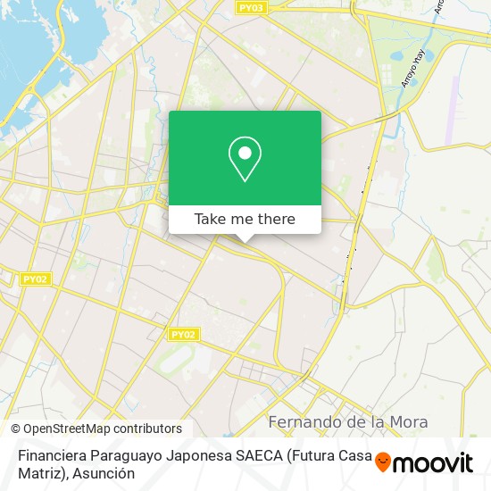 Mapa de Financiera Paraguayo Japonesa SAECA (Futura Casa Matriz)
