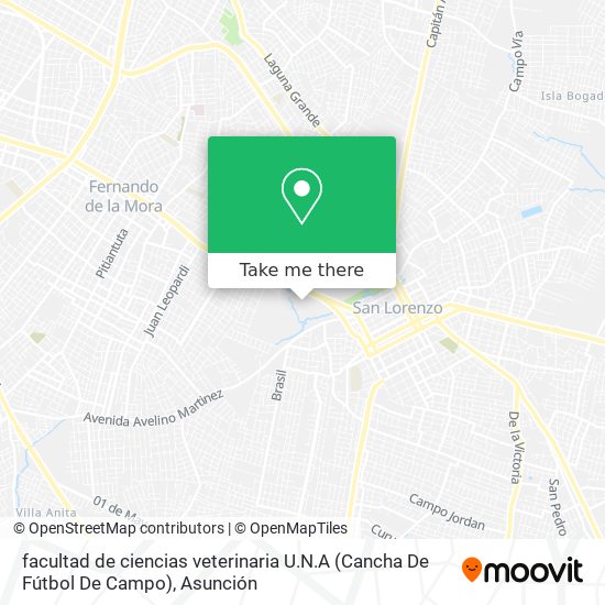 facultad de ciencias veterinaria U.N.A (Cancha De Fútbol De Campo) map