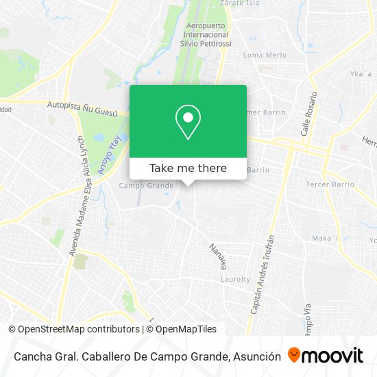 Mapa de Cancha Gral.  Caballero De Campo Grande