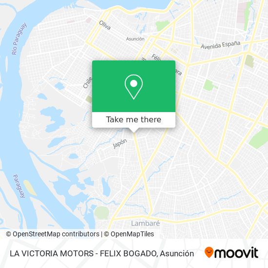 LA VICTORIA MOTORS - FELIX BOGADO map