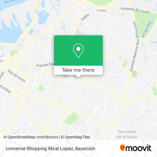 Mapa de converse Shopping Mcal Lopez