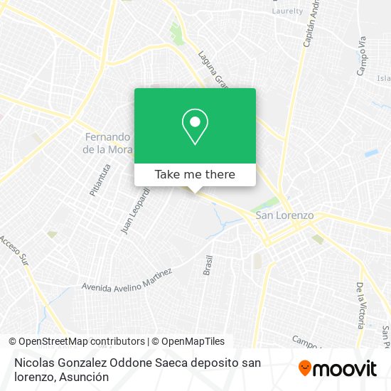 Nicolas Gonzalez Oddone Saeca deposito san lorenzo map