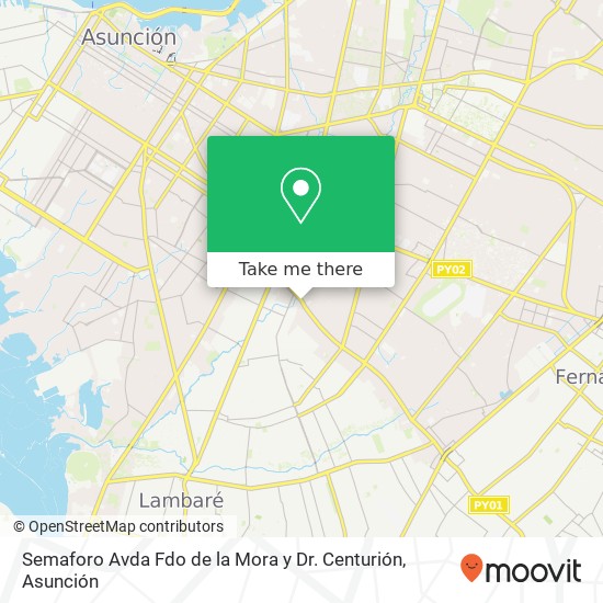 Semaforo Avda Fdo de la Mora y Dr. Centurión map