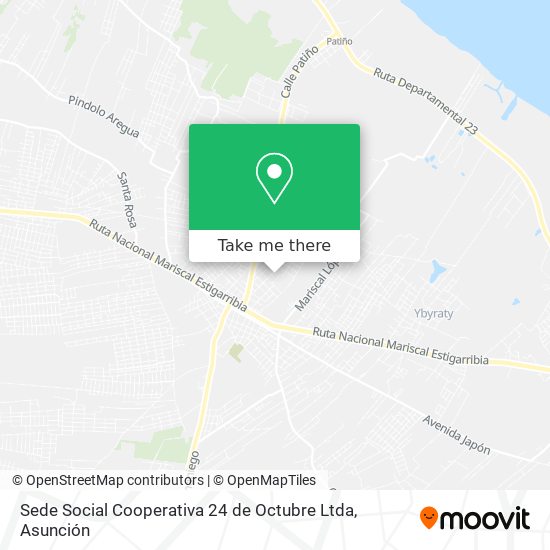 Mapa de Sede Social Cooperativa 24 de Octubre Ltda