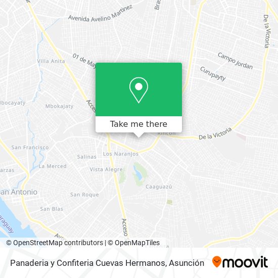 Mapa de Panaderia y Confiteria Cuevas Hermanos