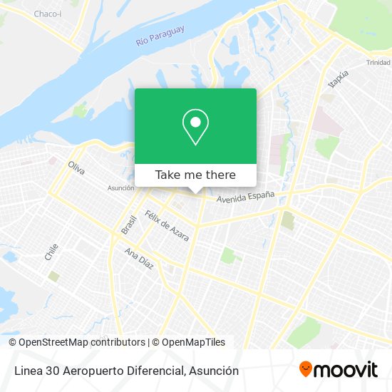 Mapa de Linea 30 Aeropuerto Diferencial