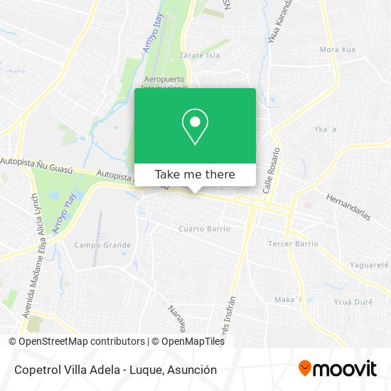Copetrol Villa Adela - Luque map