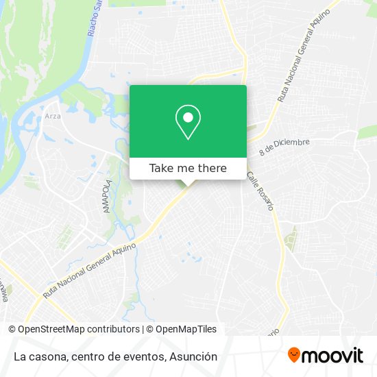Mapa de La casona, centro de eventos