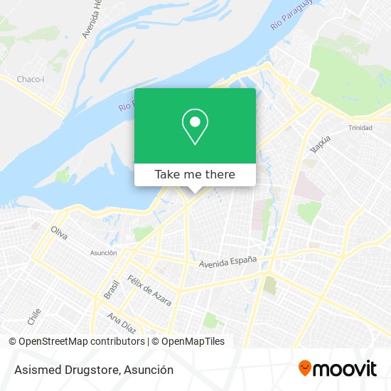 Mapa de Asismed Drugstore