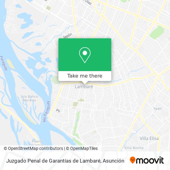 Juzgado Penal de Garantías de Lambaré map