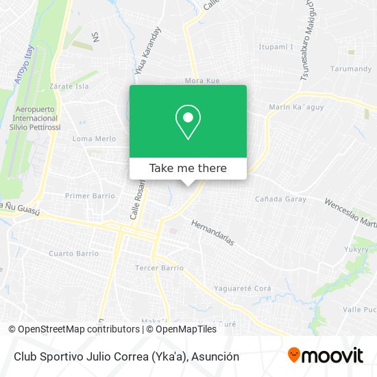 Mapa de Club Sportivo Julio Correa (Yka'a)