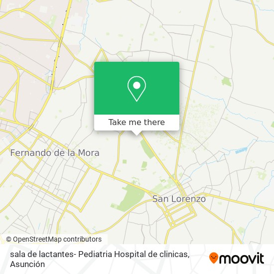 sala de lactantes- Pediatria Hospital de clinicas map