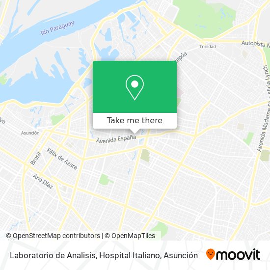 Laboratorio de Analisis, Hospital Italiano map