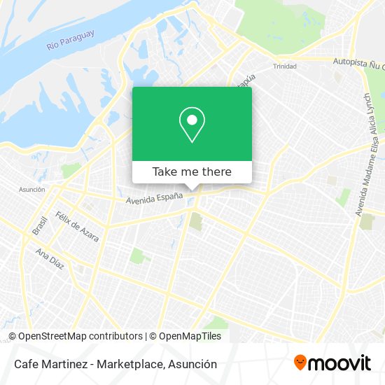 Cafe Martinez - Marketplace map
