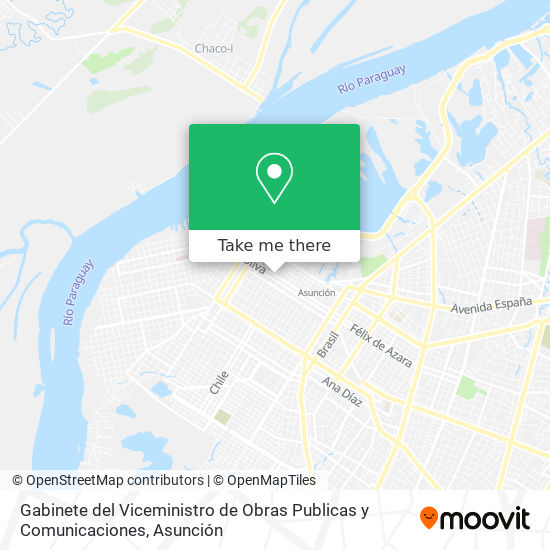 Mapa de Gabinete del Viceministro de Obras Publicas y Comunicaciones