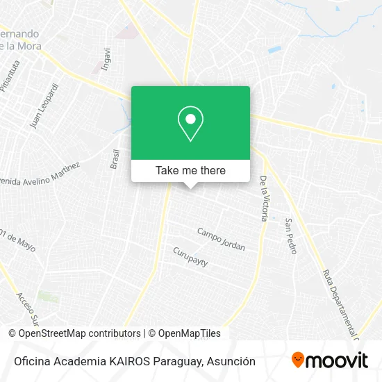 Oficina Academia KAIROS Paraguay map