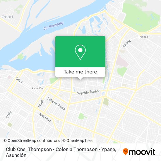 Club Cnel Thompson - Colonia Thompson - Ypane map