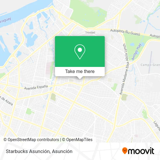 Starbucks Asunción map