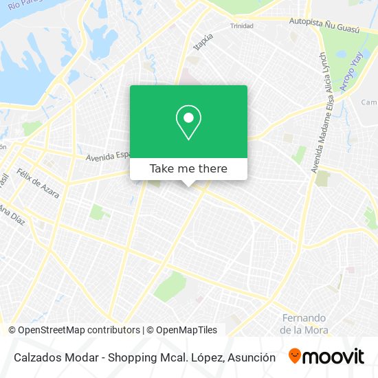 Mapa de Calzados Modar - Shopping Mcal. López