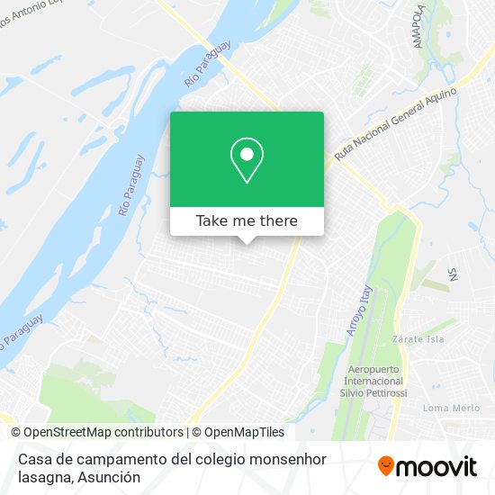 Casa de campamento del colegio monsenhor lasagna map