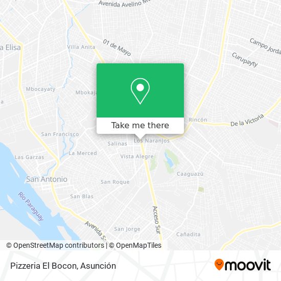 Mapa de Pizzeria El Bocon