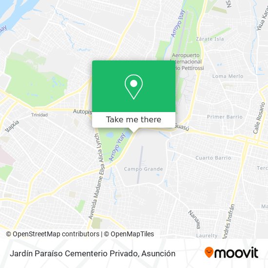 Mapa de Jardín  Paraíso Cementerio Privado