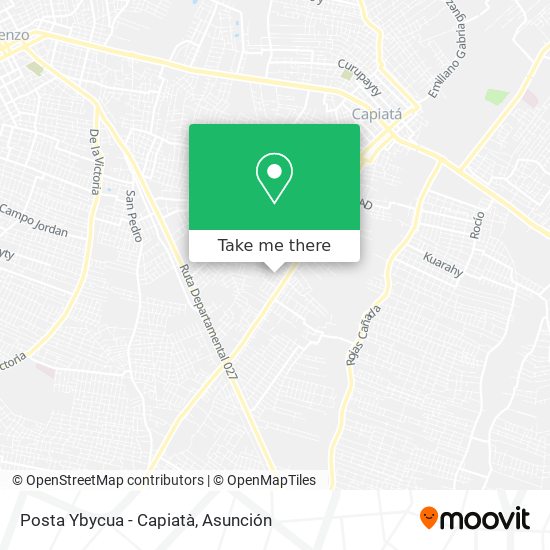 Posta Ybycua - Capiatà map