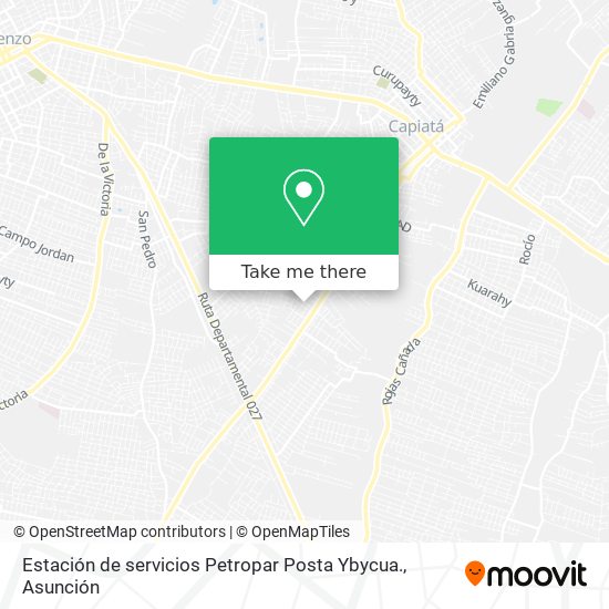 Mapa de Estación de servicios Petropar Posta Ybycua.