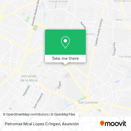 Petromax Mcal Lopes C/Ingavi map