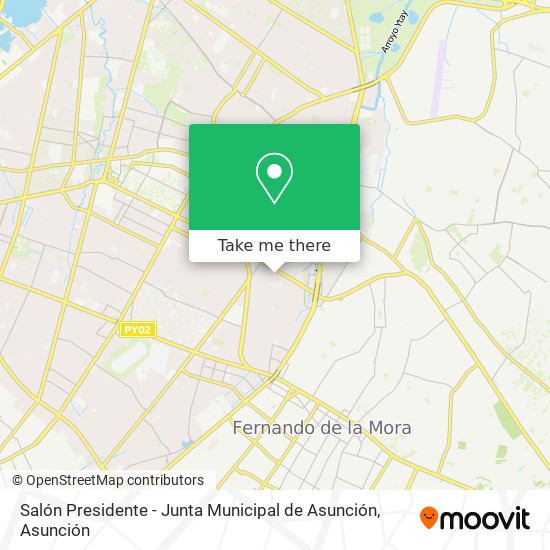 Mapa de Salón Presidente - Junta Municipal de Asunción