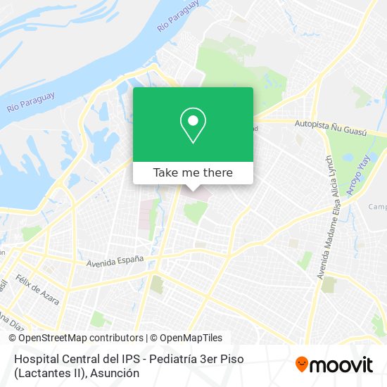 Hospital Central del IPS - Pediatría 3er Piso (Lactantes II) map