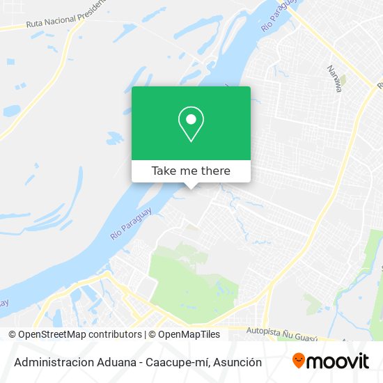 Administracion Aduana - Caacupe-mí map