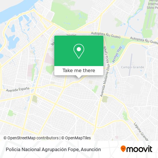 Policia Nacional Agrupación Fope map