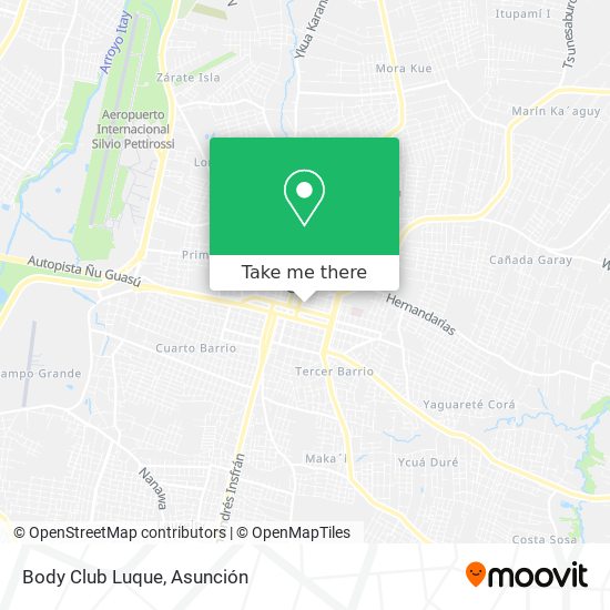 Mapa de Body Club Luque